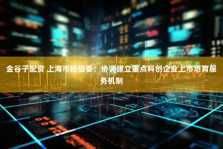 金谷子配资 上海市经信委：协调建立重点科创企业上市培育服务机制