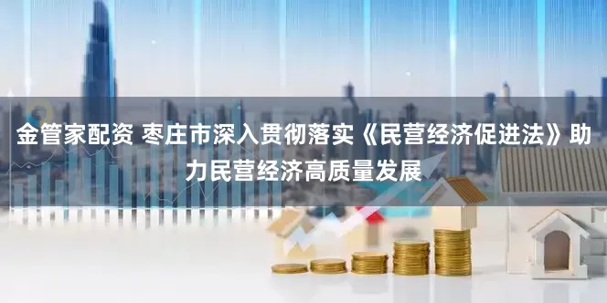 金管家配资 枣庄市深入贯彻落实《民营经济促进法》助力民营经济高质量发展
